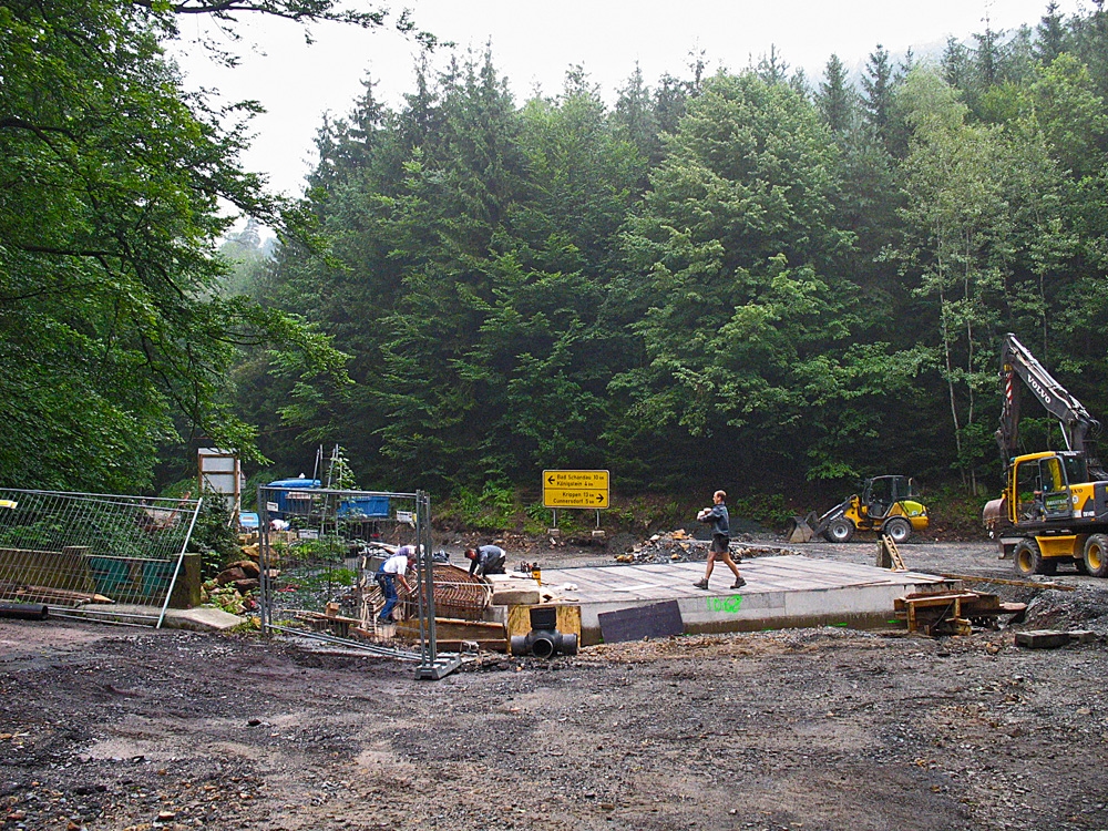 Bielatalstrasse, Neubau der Brücke nach Hochwasser