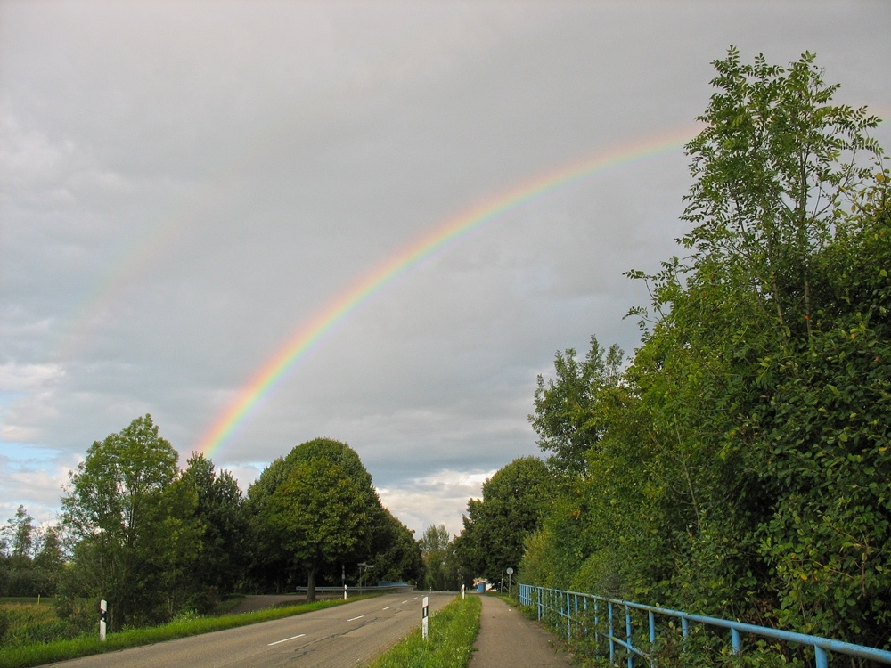 bei Neuershausen, zum Abschluss ein Regenbogen