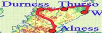 Karte Durness - Alness