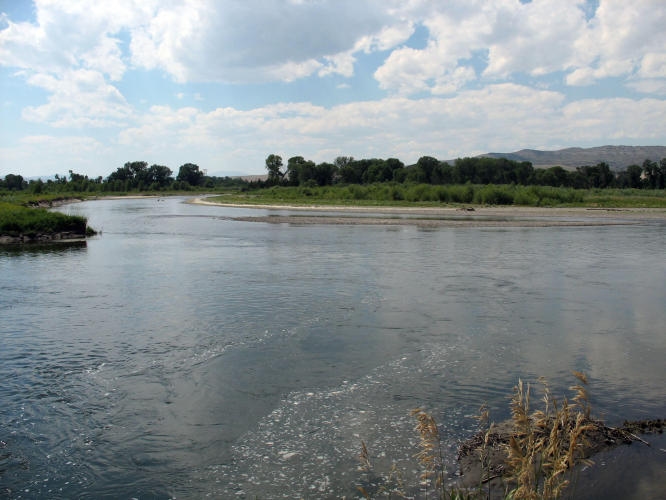 Missouri Headwaters, MT, Zusammenfluss von Jefferson und Madison River