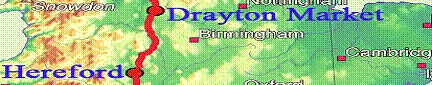 Karte Market Drayton - Hereford