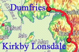 Karte Dumfries - Kirky Lonsdale