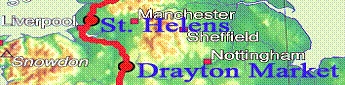 Karte St. Helens - Market Drayton