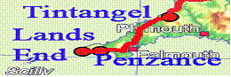 Karte Tintangel - Land's End