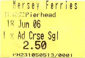 Fahrkarte Mersey Ferries